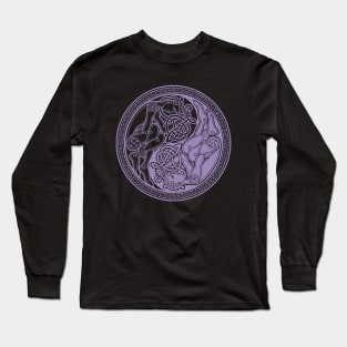 Celtic Yin Yang - purple Long Sleeve T-Shirt